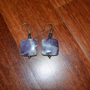 Purple Stone Earrings